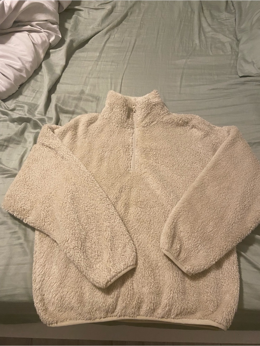TNA Cream Sherpa Half-Zip Jacket